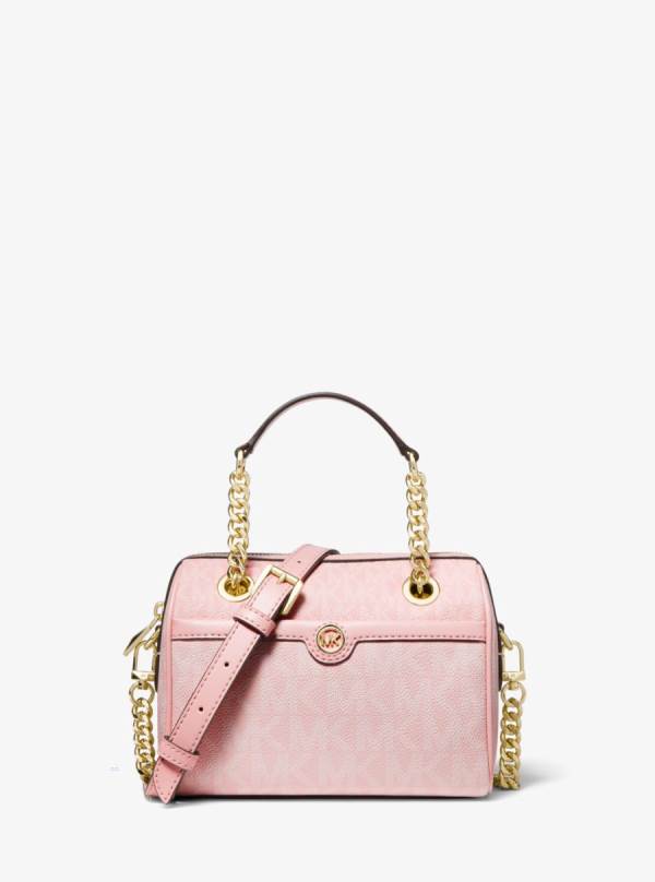Damske Satchel Taske Michael Kors Blaire Extra-Small Logo Ruzove - Kabelky Michael Kors Obchod | QONMG-1672